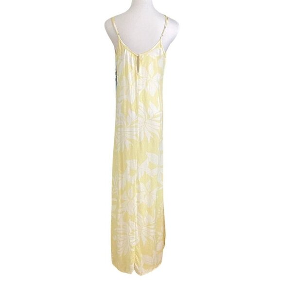 KIWI + PUNCH SOFT YELLOW WHITE FLORAL MAXI SUMMER DRESS - S - Picture 3 of 9